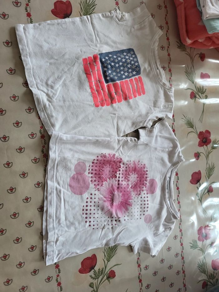 Lot 2 tee shirt tao et okaidi 4 ans