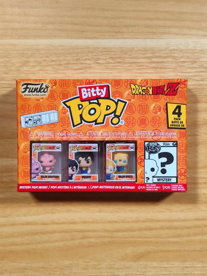 Boîte De 4 Bitty Pop! Dragon Ball Z - Majin Buu Vegito Majin Vegeta + Mystère