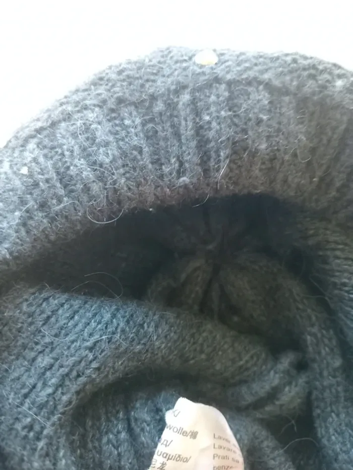 Lot 3 bonnets hiver fille laine et coton 6-9 mois Okaïdi et autres marques - photo numéro 9