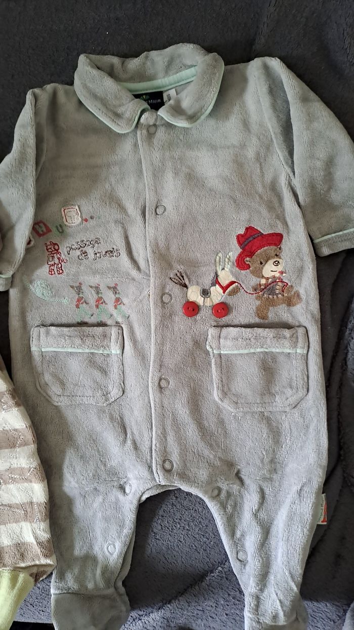 Lot de 2 pyjamas garçon 1 mois - photo numéro 2