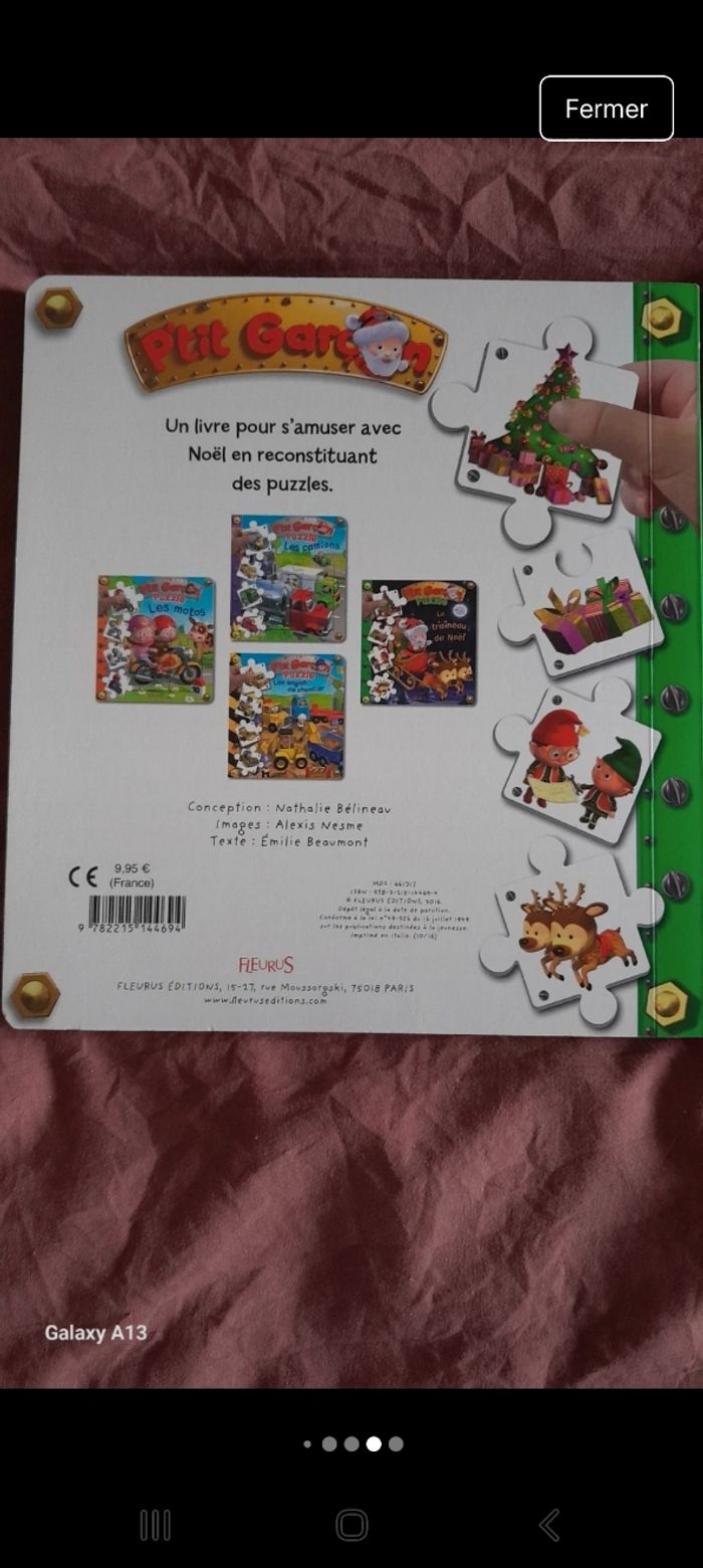 Livre puzzle le traîneau de Noël - photo numéro 7