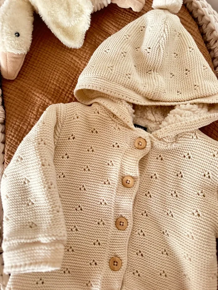 Gilet à capuche doublé en sherpa - photo numéro 2