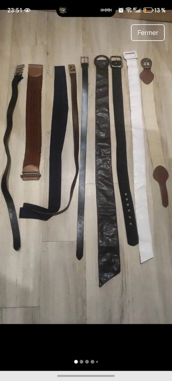 Lot de ceintures 