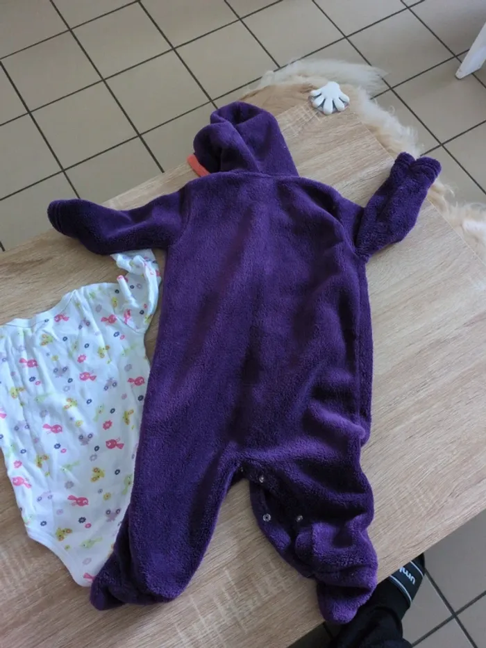 Ensemble grenouillère plus body kitchoun taille 6 mois - photo numéro 5