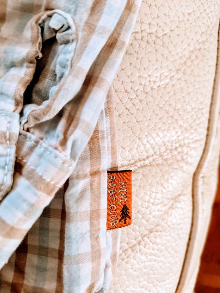 Ensemble pantalon chemise tee-shirt coton bio 6 mois - photo numéro 4