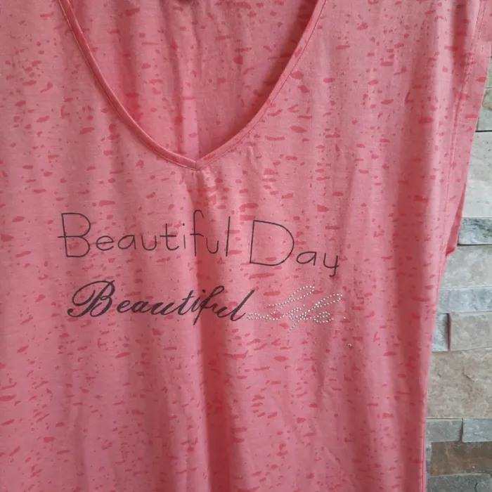 Tee shirt couleur rose corail T 38 - photo numéro 4