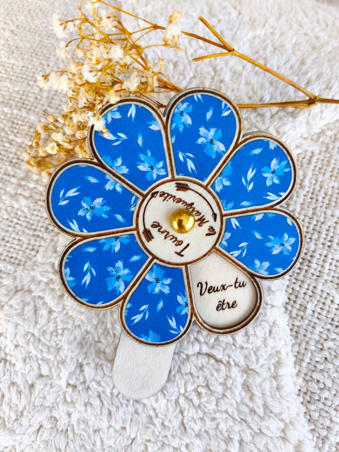 pâquerette  tournante "Veux-tu être mon parrain?" - photo numéro 3