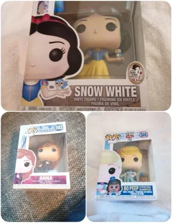 Lot 3 Funko Pop Princesses Disney Blanche-Neige, Anna, Bo Peep – Neuf, collector