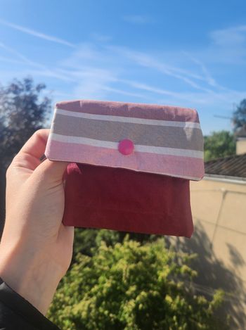 Pochette à savon rayé 