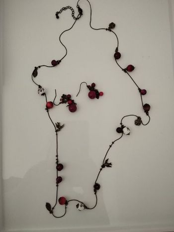 Parure collier et boucles d'oreilles