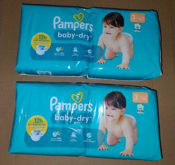 Pampers baby dry taille 3 (2 x 52 couches) 6-10 kg
