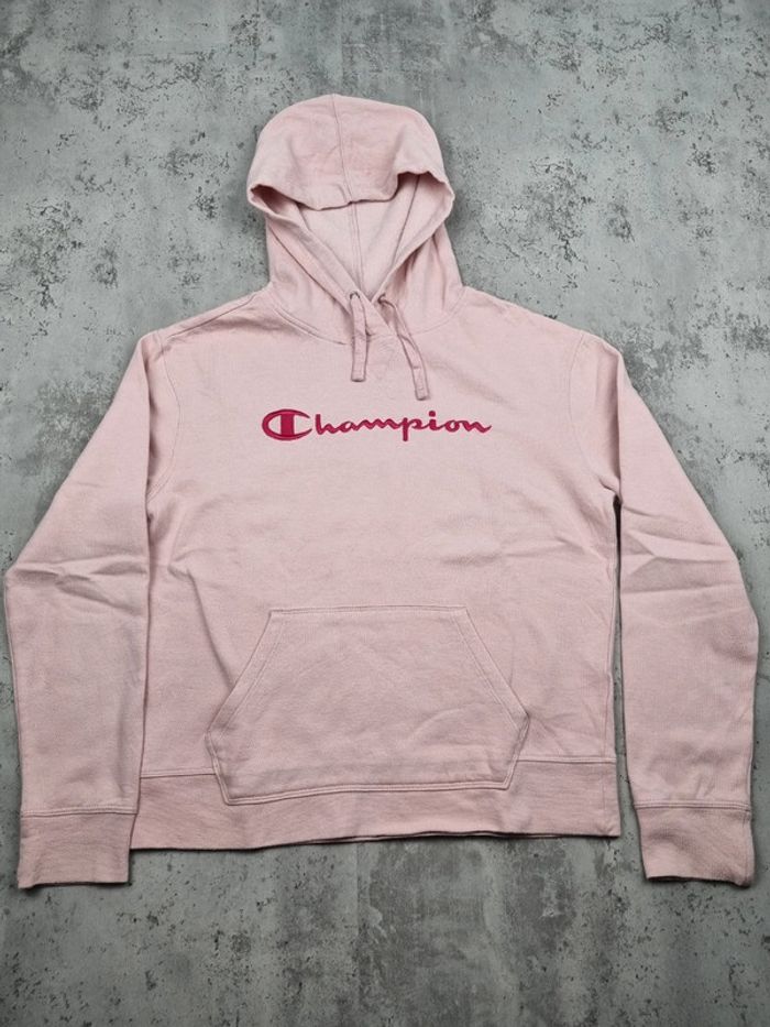Sweat à capuche Champion rose – Taille S Femme (mesures en photos) - photo numéro 3