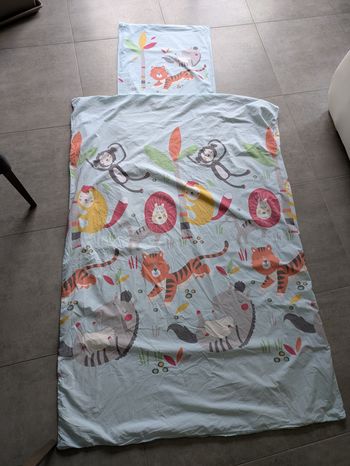 Housse de couette 140 x 150cm lit évolutif une taie d'oreiller lit simple