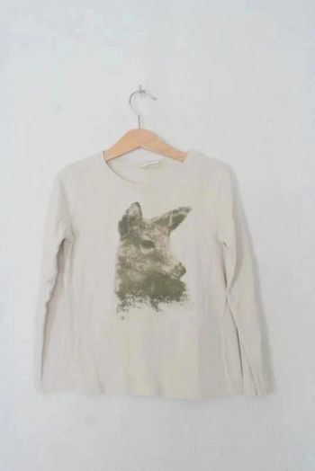 Tee shirt écru Zara taille 6/7 ans