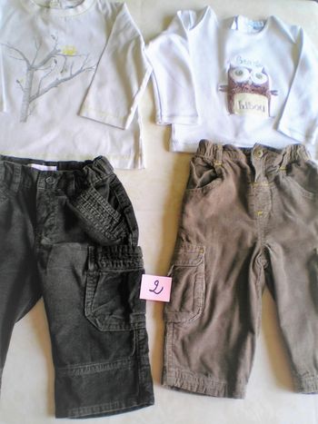 Lot de 2 ensembles 12 mois