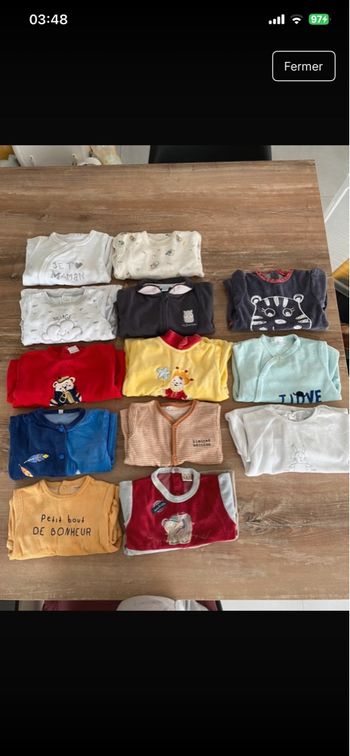 Lot de 13 pyjamas 3 mois garçon
