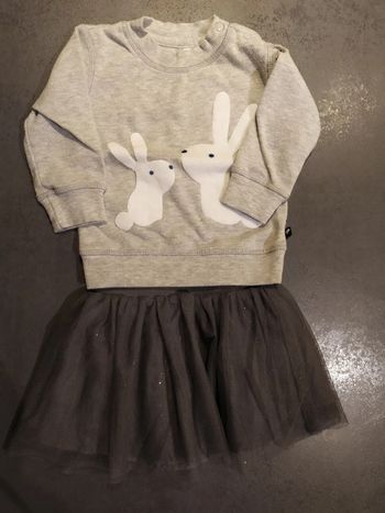 Ensemble pull (T80) + jupe tulle (T86)