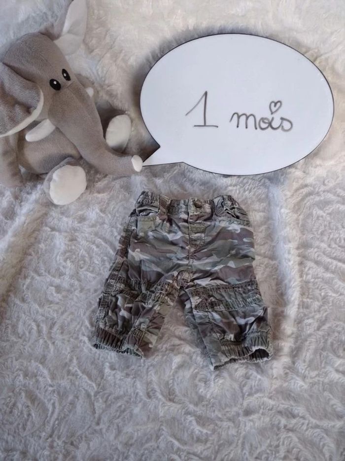 Pantalon doublé style militaire Garçon 1 mois Kitchoun 100% coton