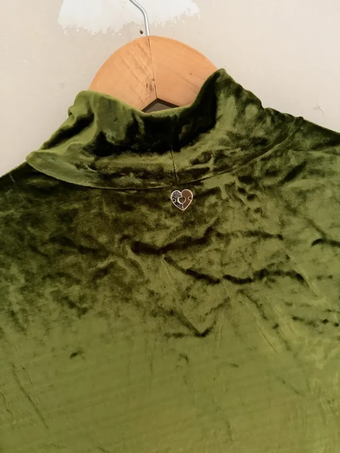Robe verte en velours Twinset - photo numéro 6
