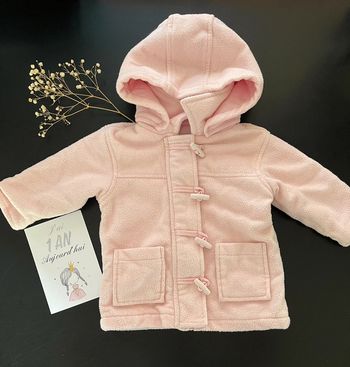 Manteau rose poudré 12M