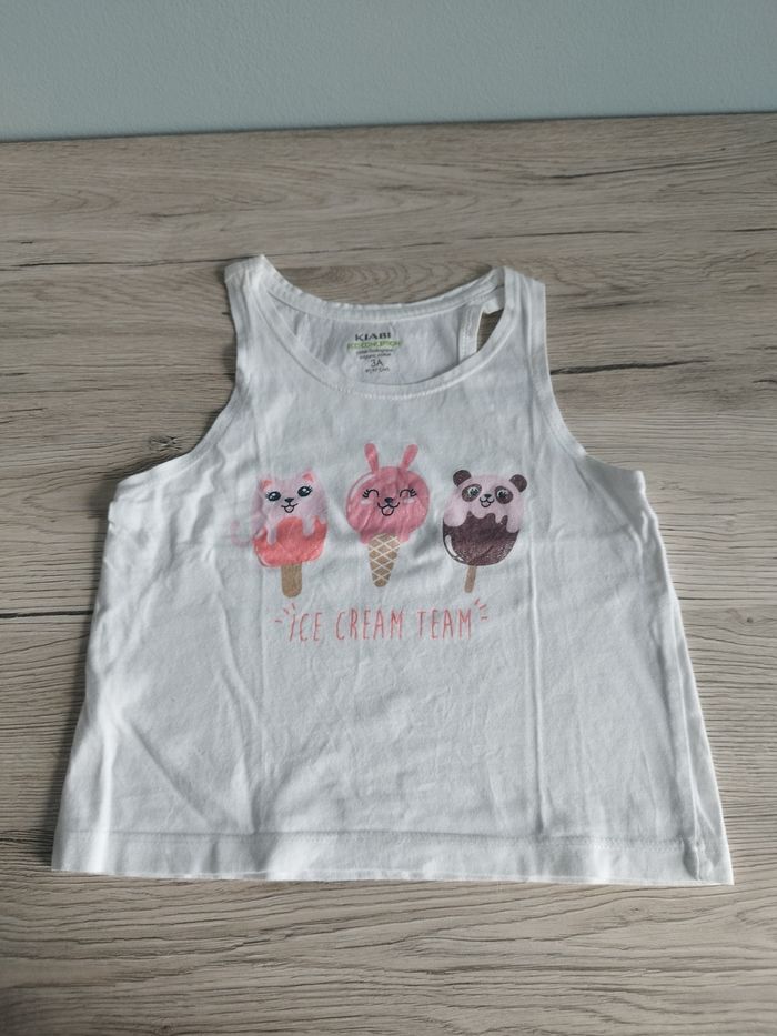 Débardeur blanc fille 3 ans