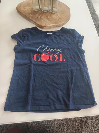 T-shirt bleu manche courte