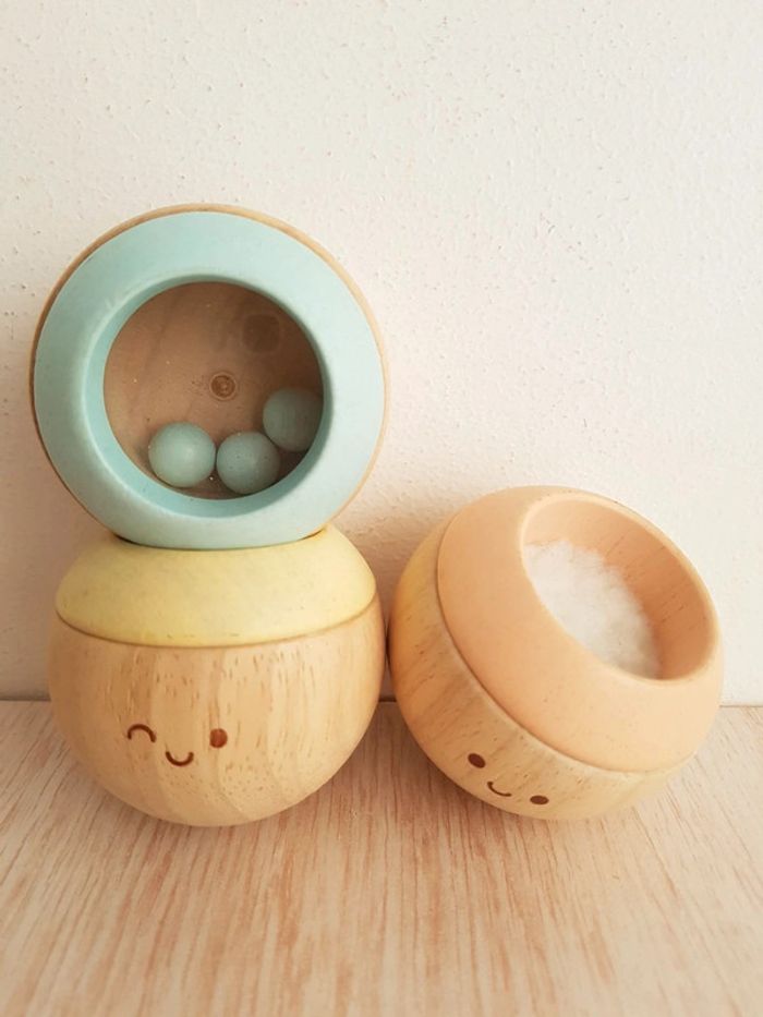 Têtes sensorielles culbuto pastel en bois de Plan toys - photo numéro 15