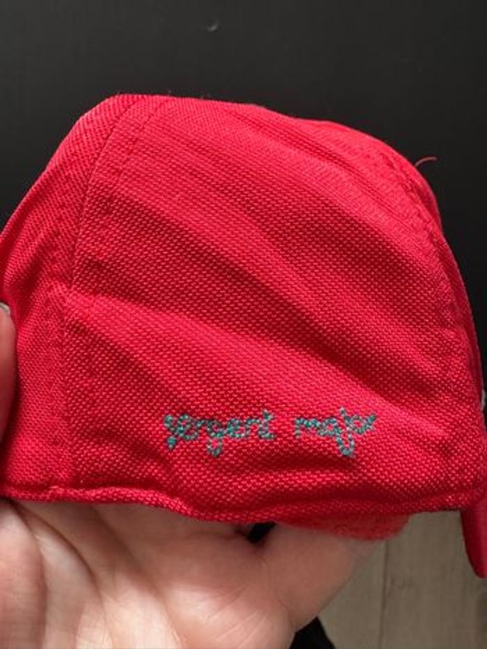 Casquette rouge Sergent Major 45cm - photo numéro 3