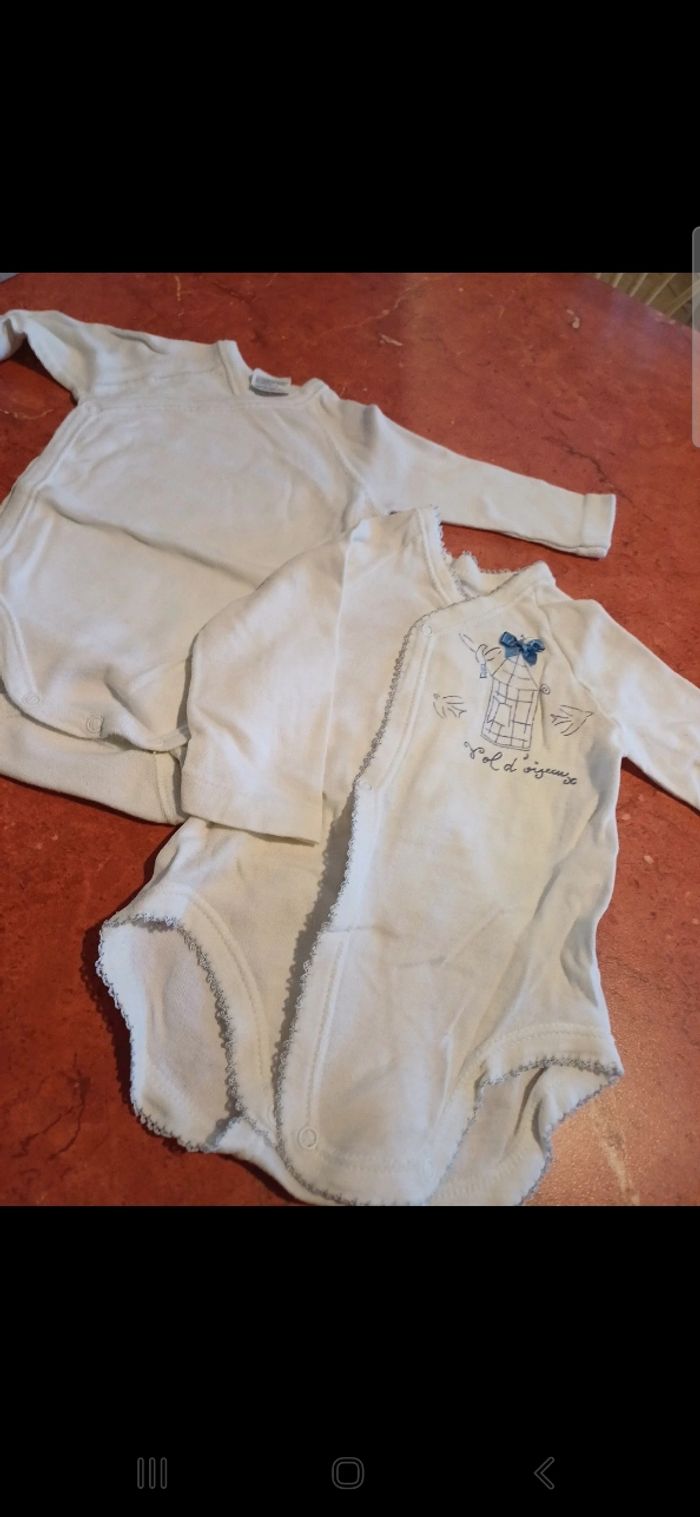 Lot de 2 bodies bébé naissance