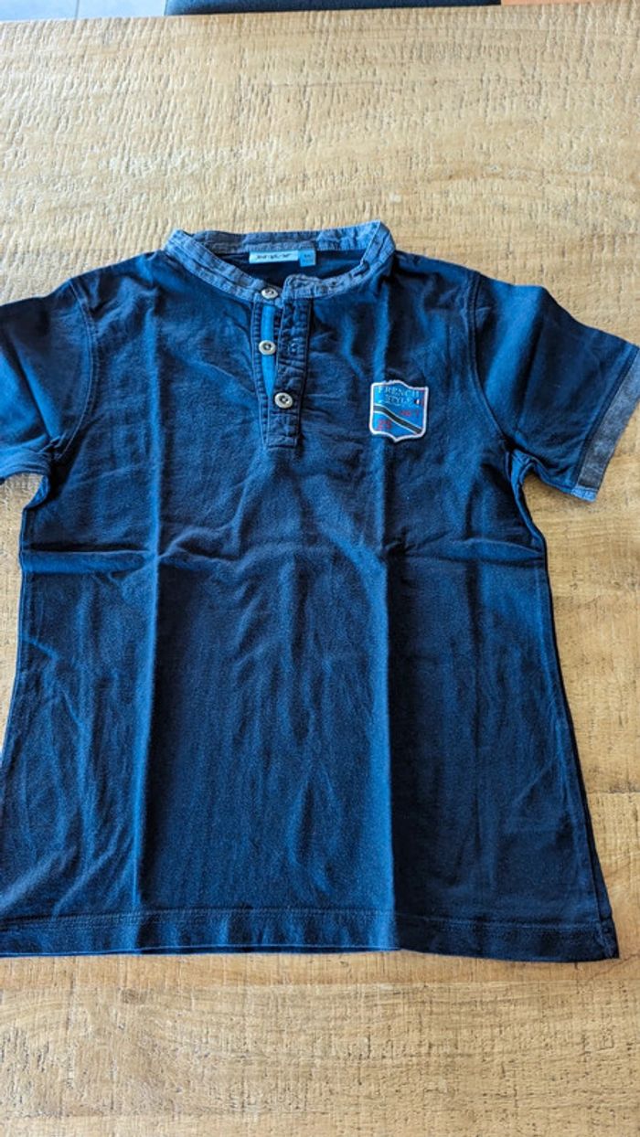Lot de 3 tee-shirts tons bleu et gris - photo numéro 2