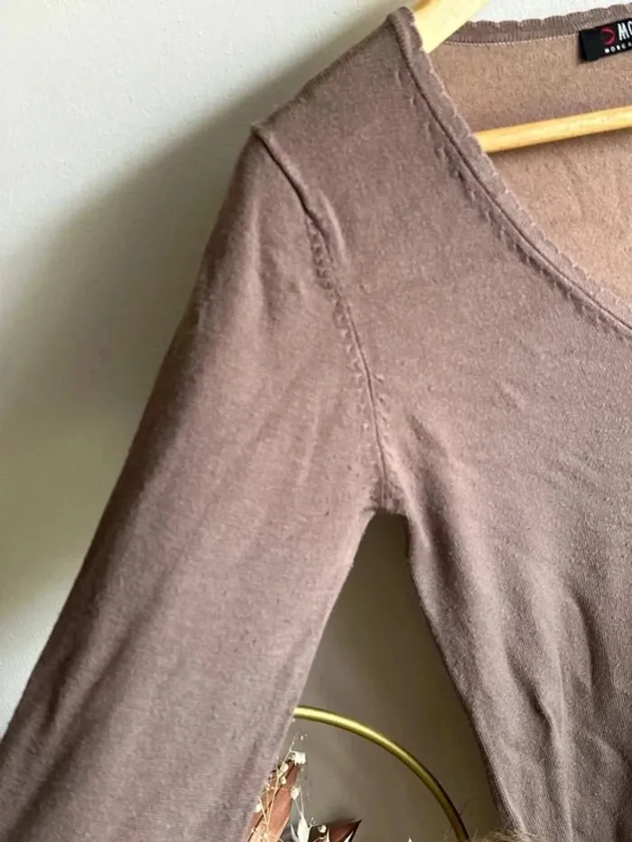 Pull taupe Morgan taille S - photo numéro 5