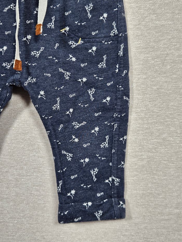Pantalon bleu marine tape à l'œil 12 mois 74 cm - photo numéro 4