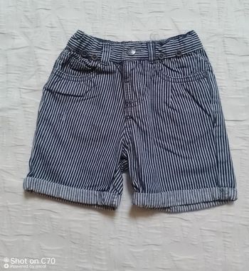 Orchestra short bermuda rayures bleu