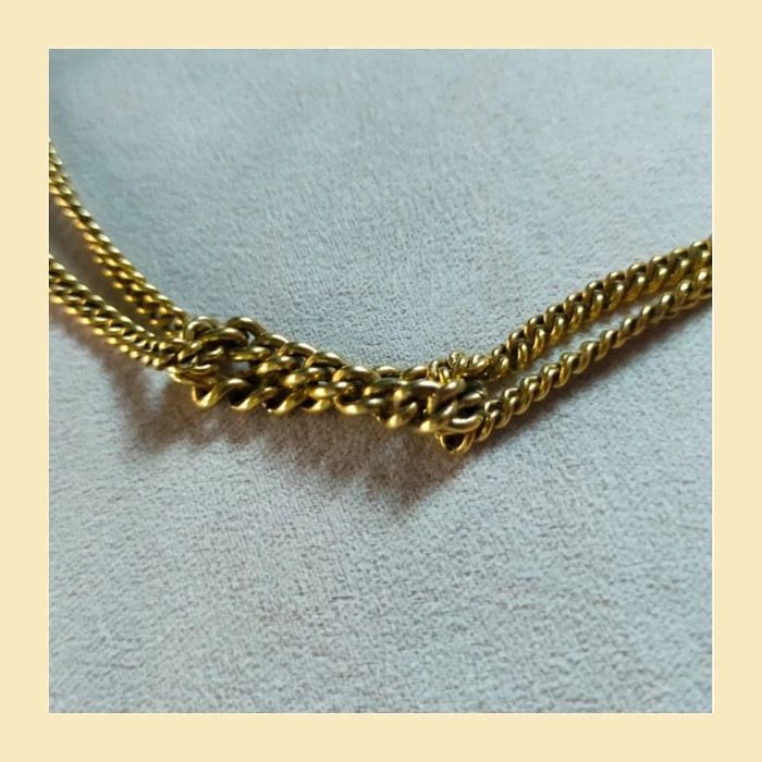 Bracelet vintage doré triple rangs - photo numéro 17