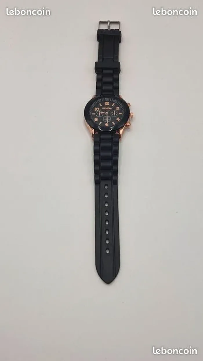 montre quartz bracelet noir - photo numéro 3
