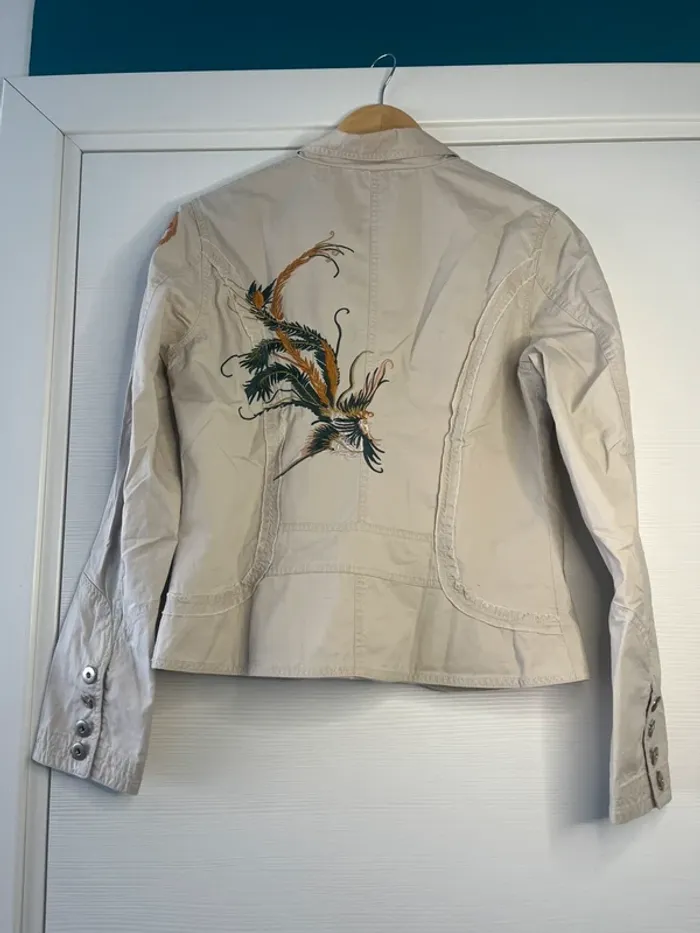 🔹 Blazer Crème Brodé – Style Vintage 🔹 - photo numéro 2