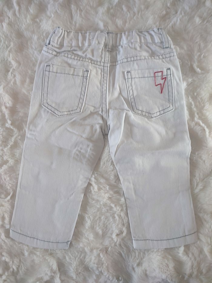 Jeans blanc kimbaloo taille 6 mois - photo numéro 3