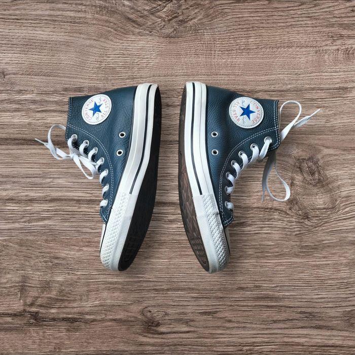 Converse Chuck Taylor All Star Leather Hi Gris Bleu Taille 37 - Converse |  Beebs by Kiabi