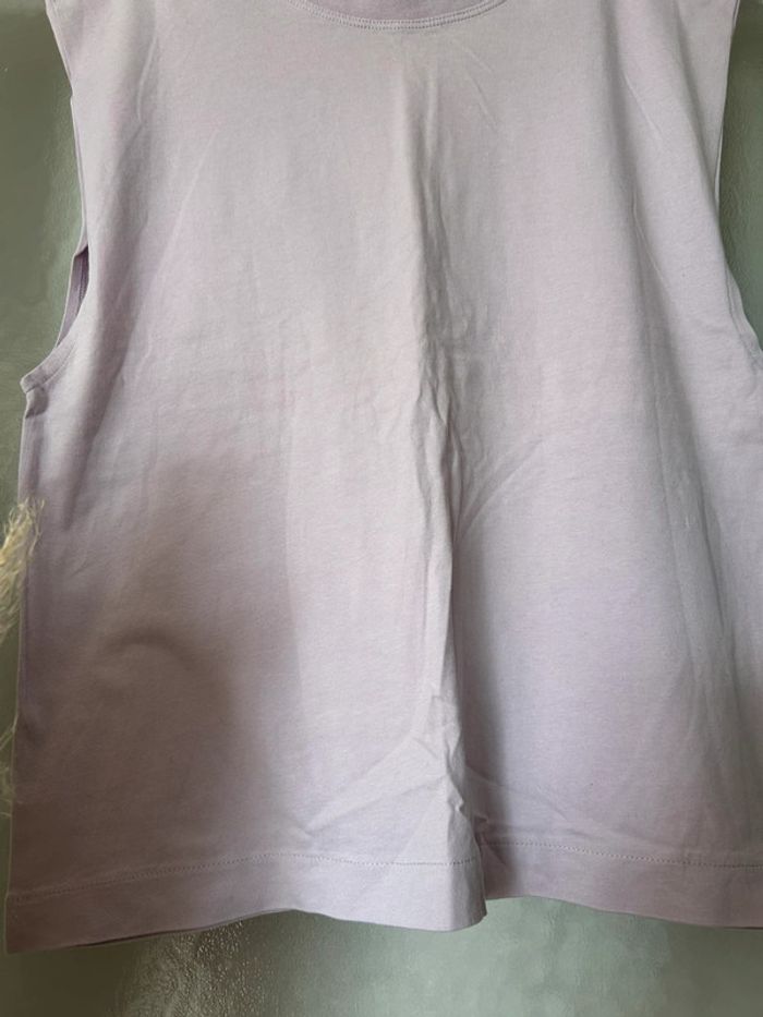 t-shirt sans manche lilas h&m s neuf - photo numéro 2