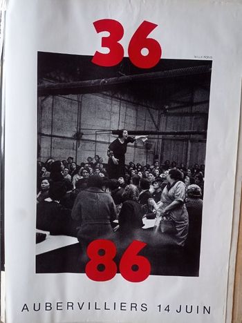 Affiche 1936-1986 - Ouvriers/usine