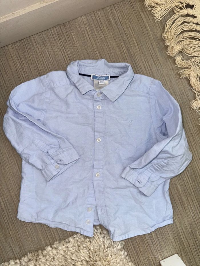 Chemise bleu ciel assez chic jacadi 18 mois - photo numéro 2