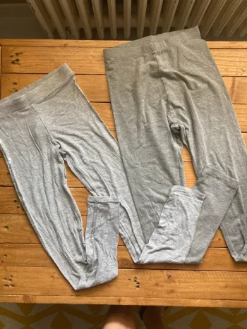 2 leggings gris
