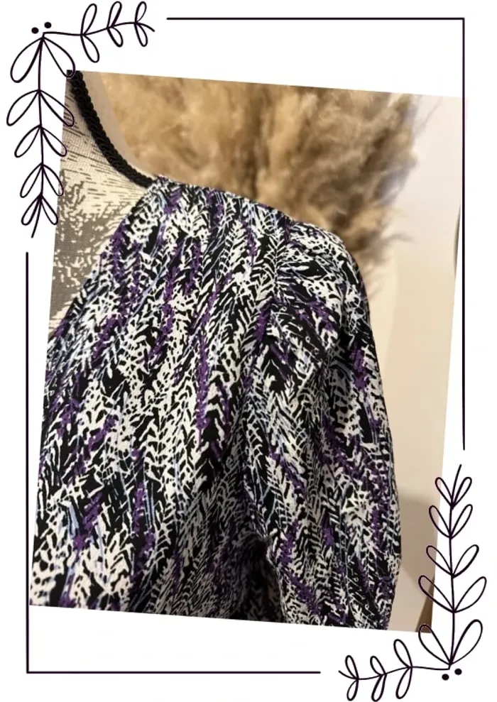 Blouse manches longues fluide forme portefeuille - photo numéro 3