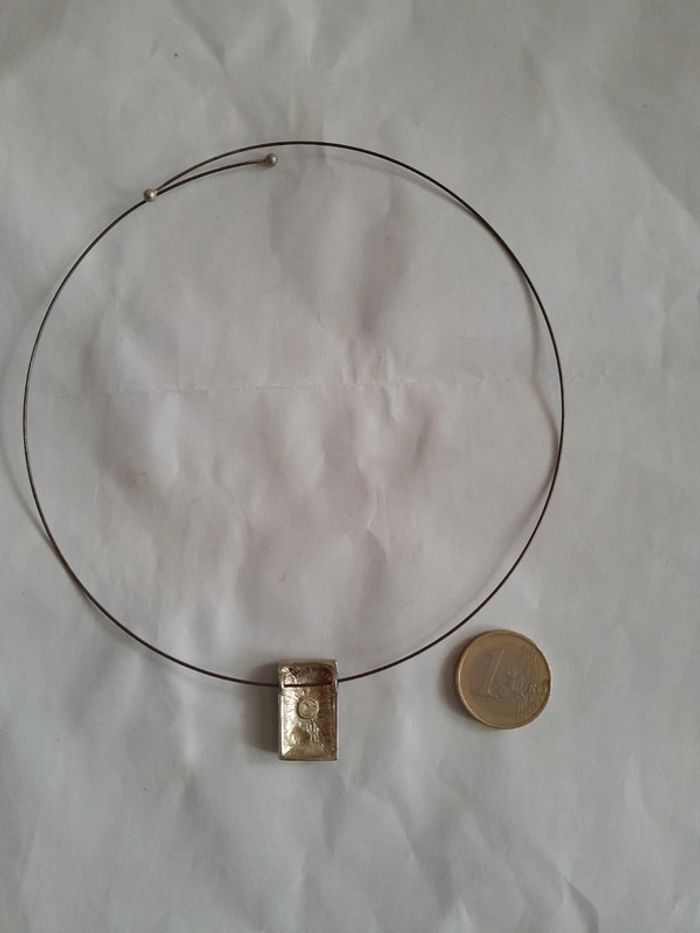 Magnifique ras du cou vintage émaillé ajustable - photo numéro 3