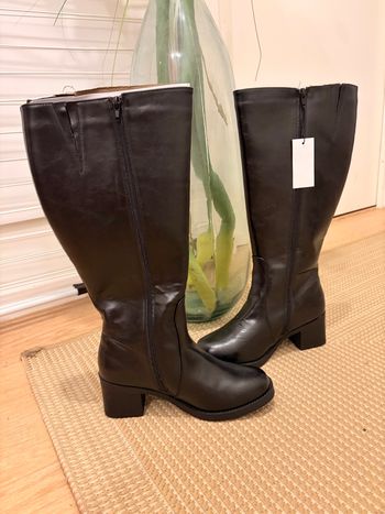 Bottes à talons mollet EEE large