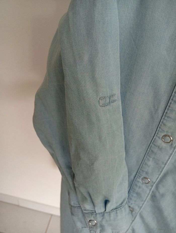 Promod - Robe chemise fluide taille 38 | bleu clair - printemps été - photo numéro 11