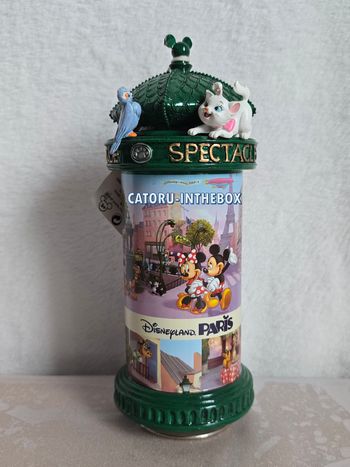 Figurine musicale colonne Morris Disneyland Paris Mickey Minnie Marie Aristocats