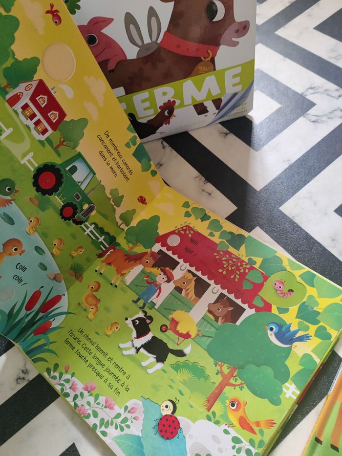 Lot de livres imagier et sonore La ferme Nathan - Larousse - photo numéro 3