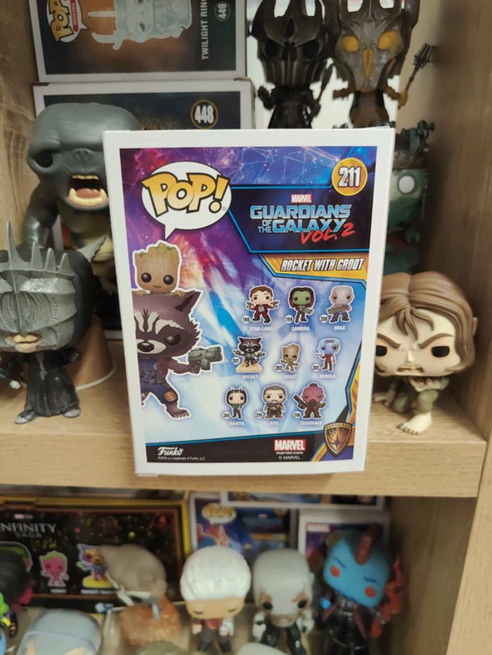 Funko pop rocket with groot 211 marvel guardians of the Galaxy Disney - photo numéro 3