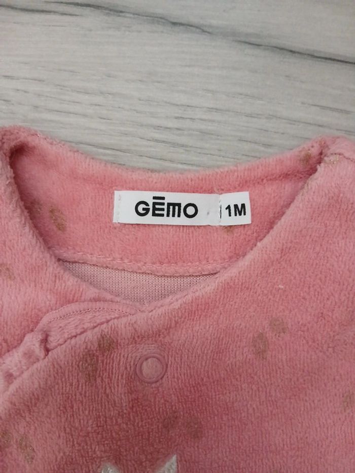 Pyjama velour ~ Gemo ~ 1mois - photo numéro 3